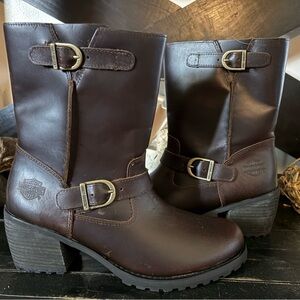 Harley-Davidson Women's Dark Brown Moto Boots